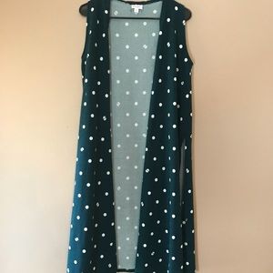 Teal Polka Dot Small Sweater Lularoe Joy